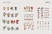 Sports Retro Mascot Creator Pack, a Sport Illustration by LEONFABRIPRO (Thumbnail 2 of 17)