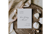 Floral Wedding Card Template Mockup, a Mockup by Kelligraphy Co. (Thumbnail 2 of 2)