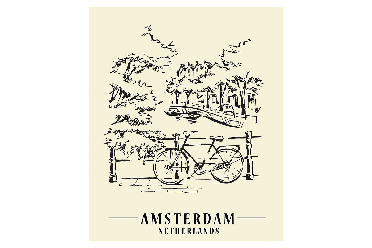 Amsterdam Hand Drawn Sketches, an Illustration by Penndpaper (Photo 10 of 16)