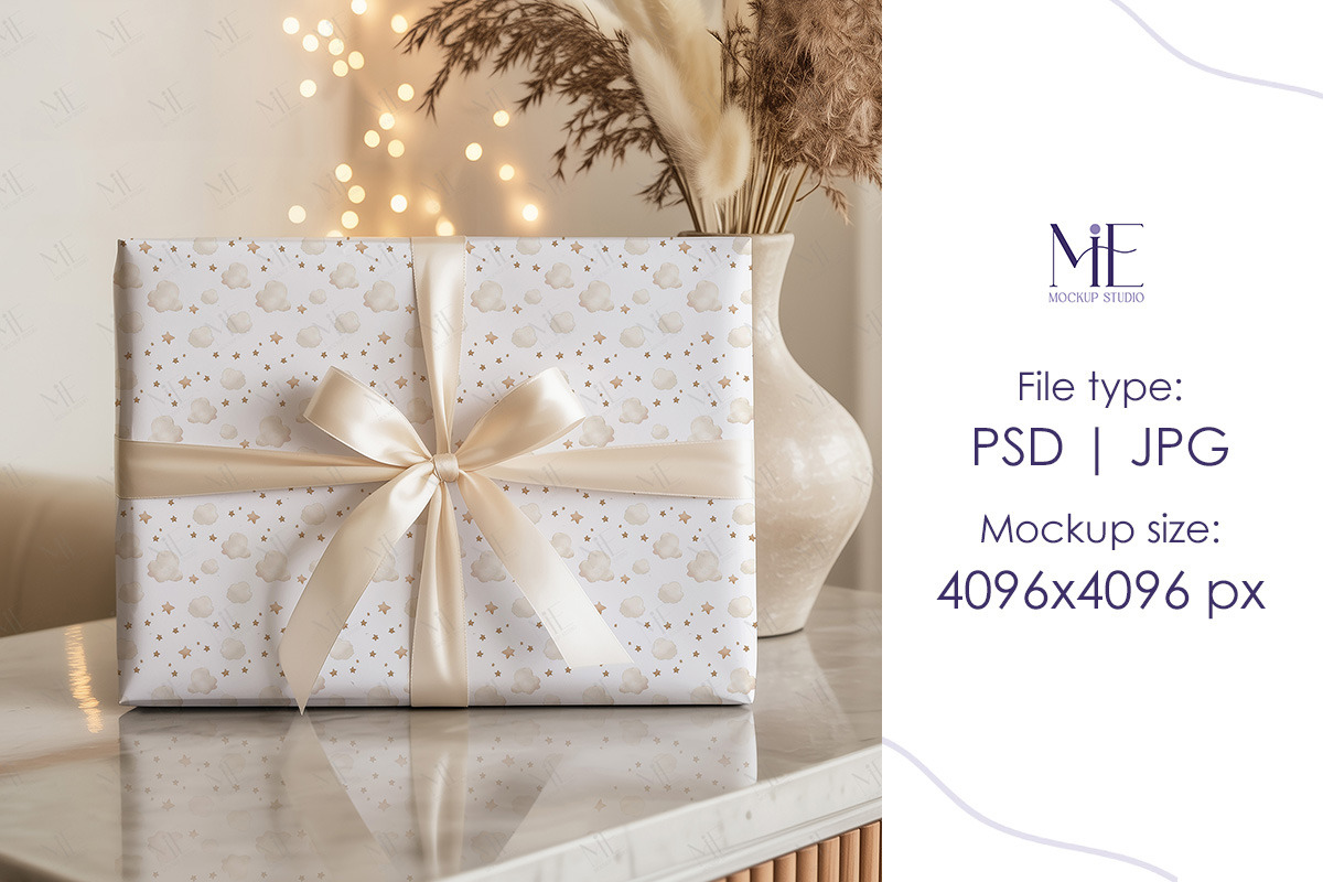 Gift Wrapping Paper Mockup Wrap, a Mockup by Mie Mockup Studio (Photo 5 of 7)