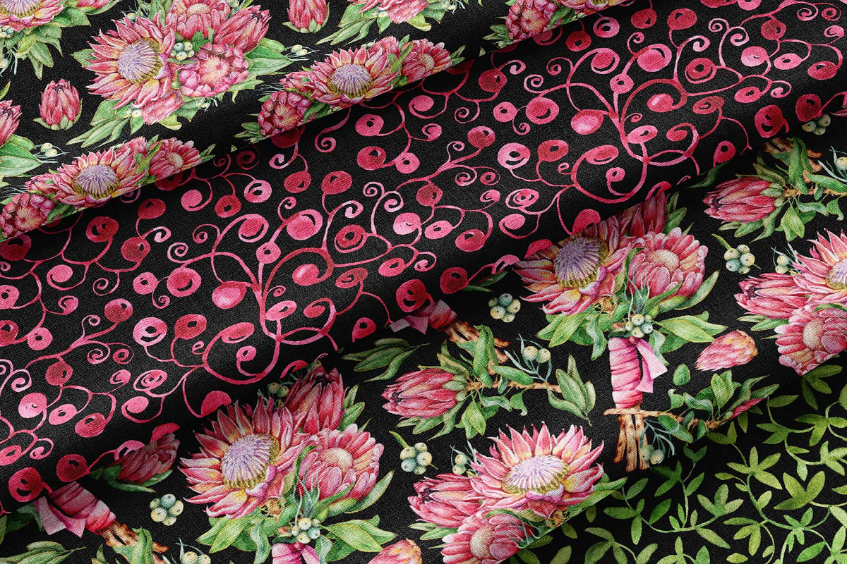 Protea seamless digital paper, a Pattern Graphic by Artmanata (Photo 9 of 11)