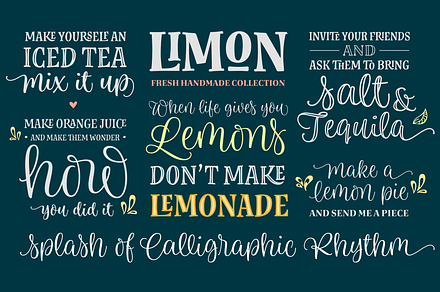 Limon - Complete Font Family, a Script Font by Typesenses
