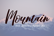 Mountain | Script Font, a Script Font by Scratchones (Thumbnail 1 of 8)