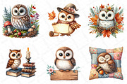 Watercolor Autumn Owl Clipart, an Illustration by DreamPrint404 (Thumbnail 3 of 6)