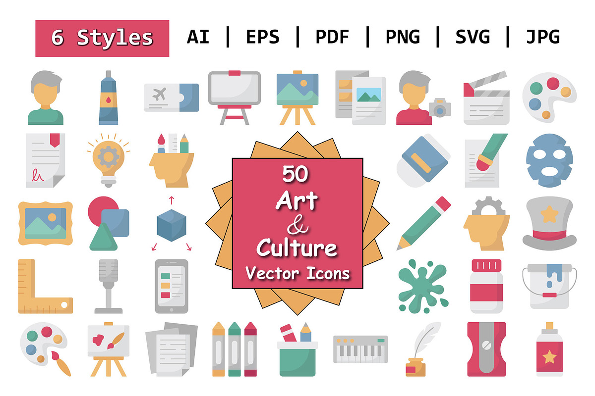 Art And Culture Icons Pack, an Icon by Vector Portal (Photo 1 of 5)