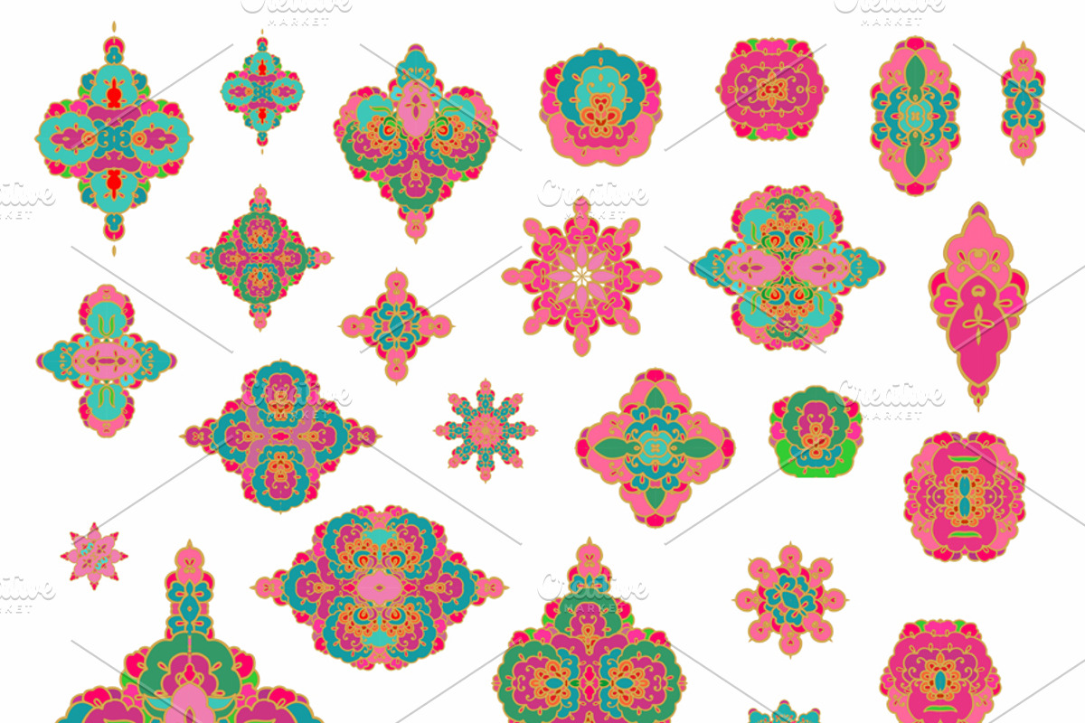 Set of decorative elements preview 2