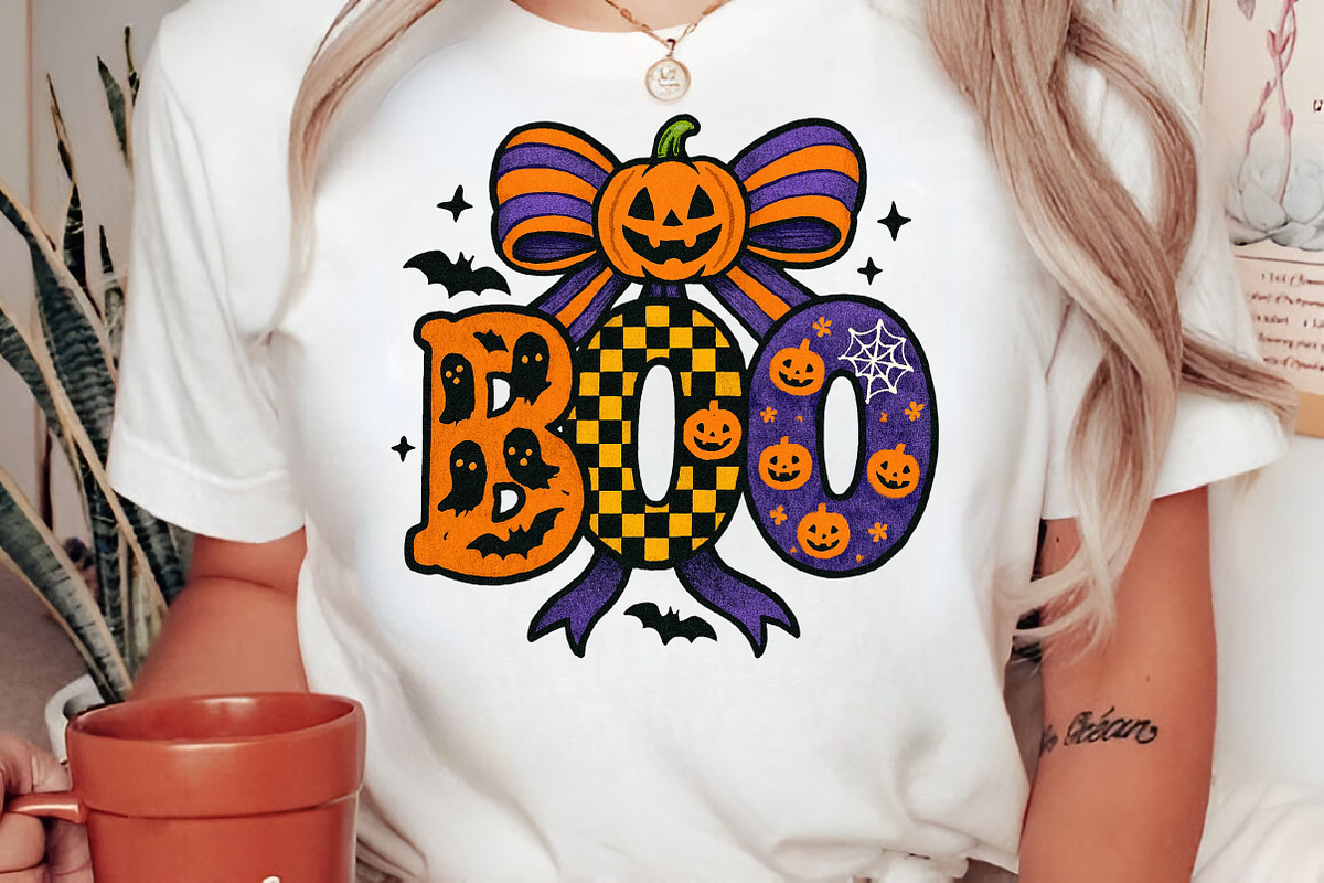 Boo Ghost Coquette Png, an Illustration by Craft Nest