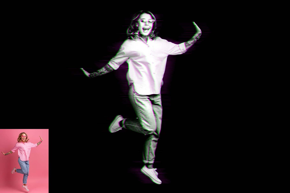 Glitch Photoshop Actions, an Action Add-On by MRI STUDIO (Photo 6 of 7)