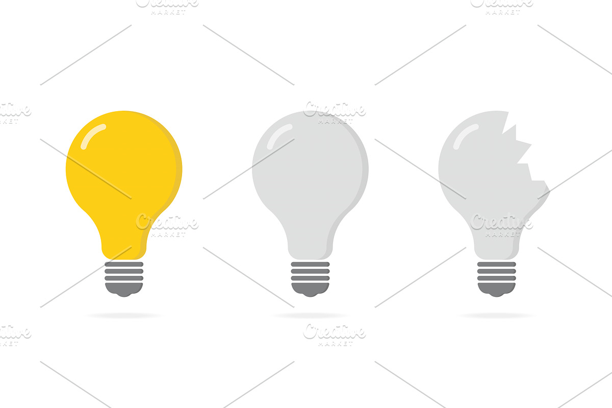 Broken lamp concept, an Object Illustration by Vector Creator
