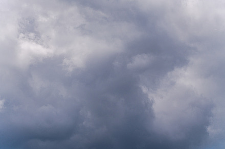 White textured clouds in the sky