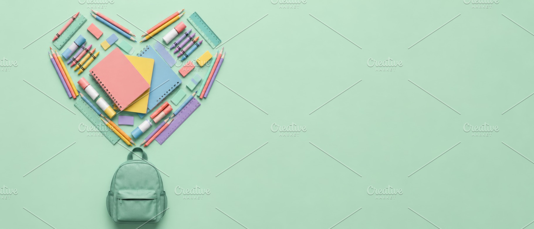 Back to school concept with statione, a Photo by Dvoevnore photos
