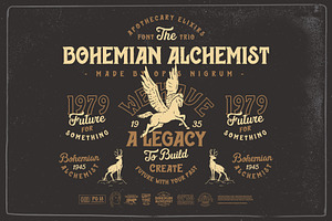 Bohemian Alchemist 5 Font 15 Badge