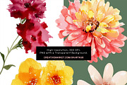 Watercolor Bright Wildflower Clipart, a Decorative Illustration by OKArtHub (Thumbnail 9 of 9)