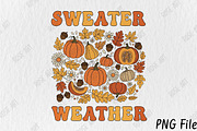 Sweater Weather PNG, Fall Pumpkin, a Seasonal Illustration by Rose Art (Thumbnail 1 of 4)