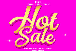 Vector Hot Sale 3d Editable Text