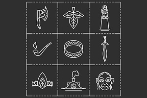 Fairytale and fantasy items.