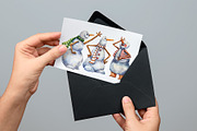 Christmas Friends - Watercolor Set, an Animal Illustration by Mashamashastu (Thumbnail 10 of 11)