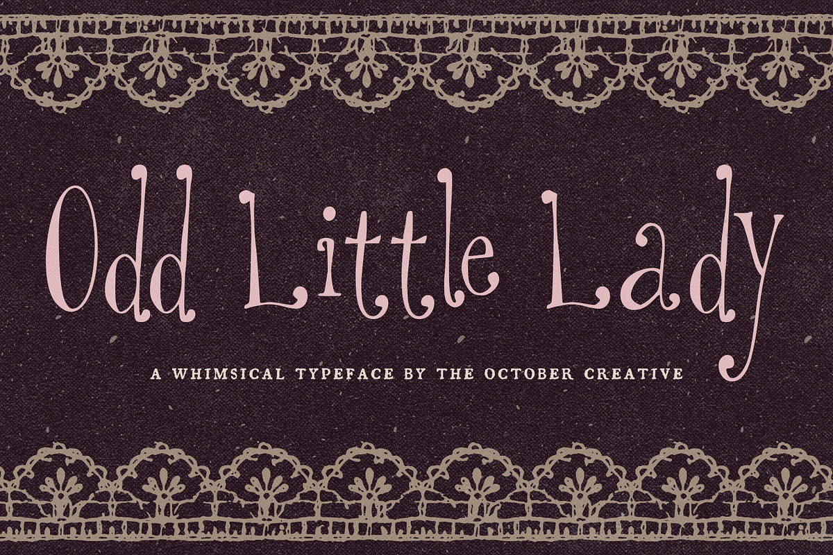 Odd Little Lady Quirky Serif Font, a Serif Font by The October Creative (Photo 1 of 8)
