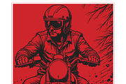 Bold Rider Vintage Illustration, a Transportation Illustration by CarWrap design (Thumbnail 3 of 3)