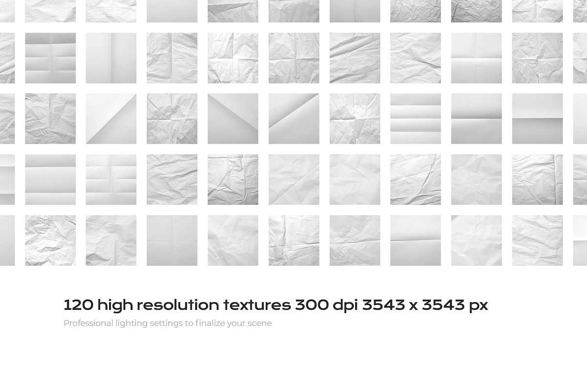 Wrinkle Paper Mockup Branding Bundle, a Texture Graphic by FoundImages (Photo 4 of 10)