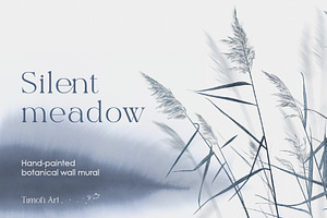 Silent meadow – botanical wall mural