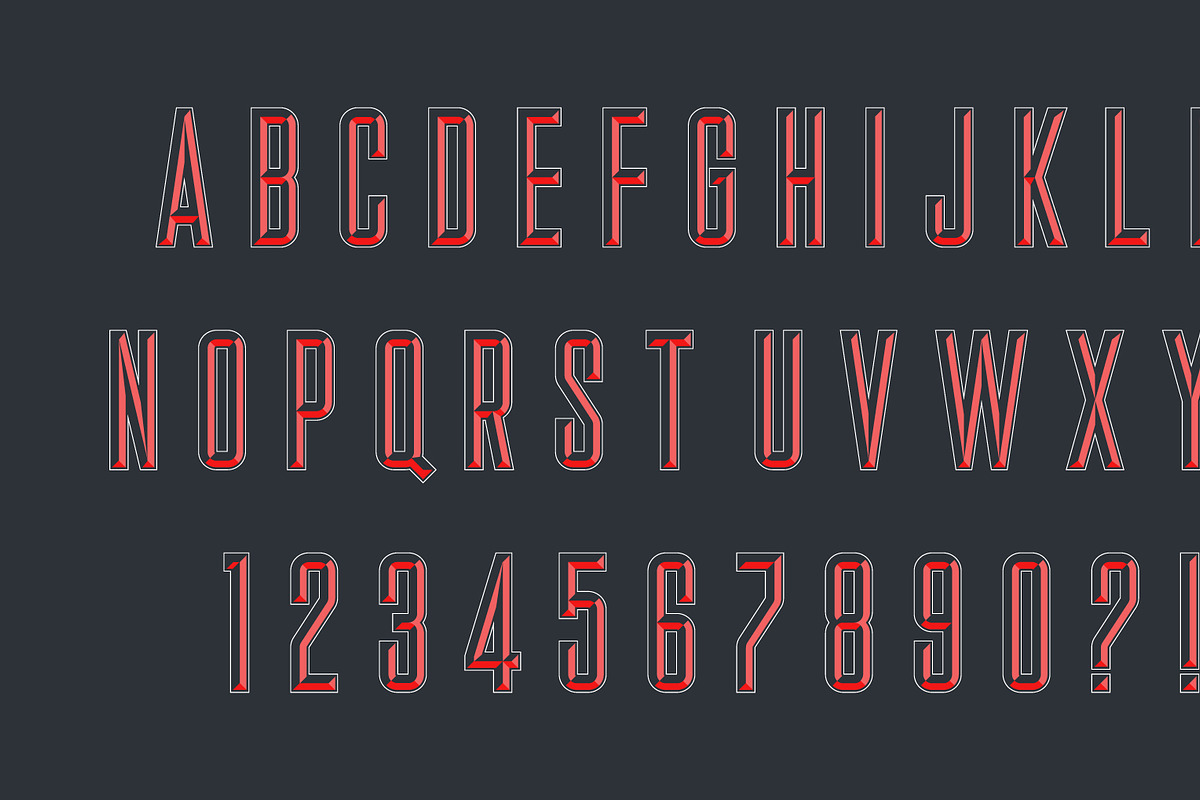 Chisel alphabet style, an Object Graphic by RevelStockart (Photo 2 of 3)