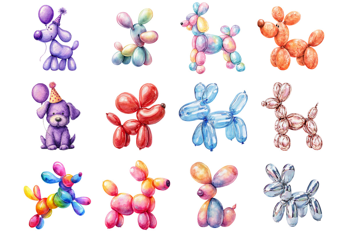 Balloon Dog Sublimation PNG Clipart, a Graphic by CitraGraphics (Photo 2 of 4)