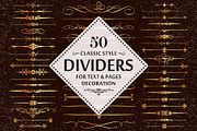 50 Vector Divider Design Elements, an Object Graphic by Digiselector Design Goods (Thumbnail 1 of 2)