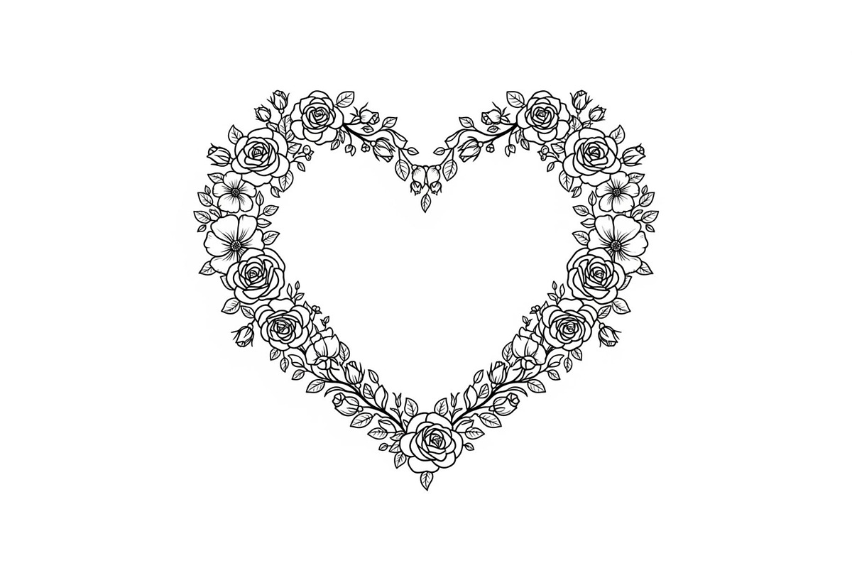 Floral Heart Frame SVG Bundle, an Illustration by Designs_River (Photo 28 of 31)