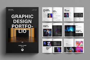 Graphic Design Portfolio Brochure, a Brochure Template by E-Type