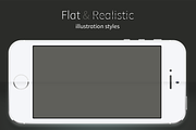 iPhone 5s Vector Pack, a Product Mockup by Device Kits (Thumbnail 2 of 3)