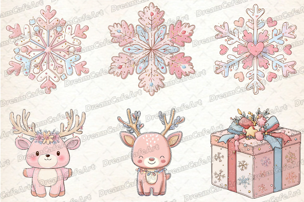 Cute Christmas Doodles PNG, an Illustration by DreamCafeArt (Photo 6 of 8)