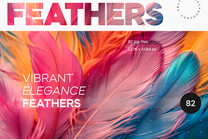 Vibrant Elegance Feathers, a Background Graphic by Lumeno