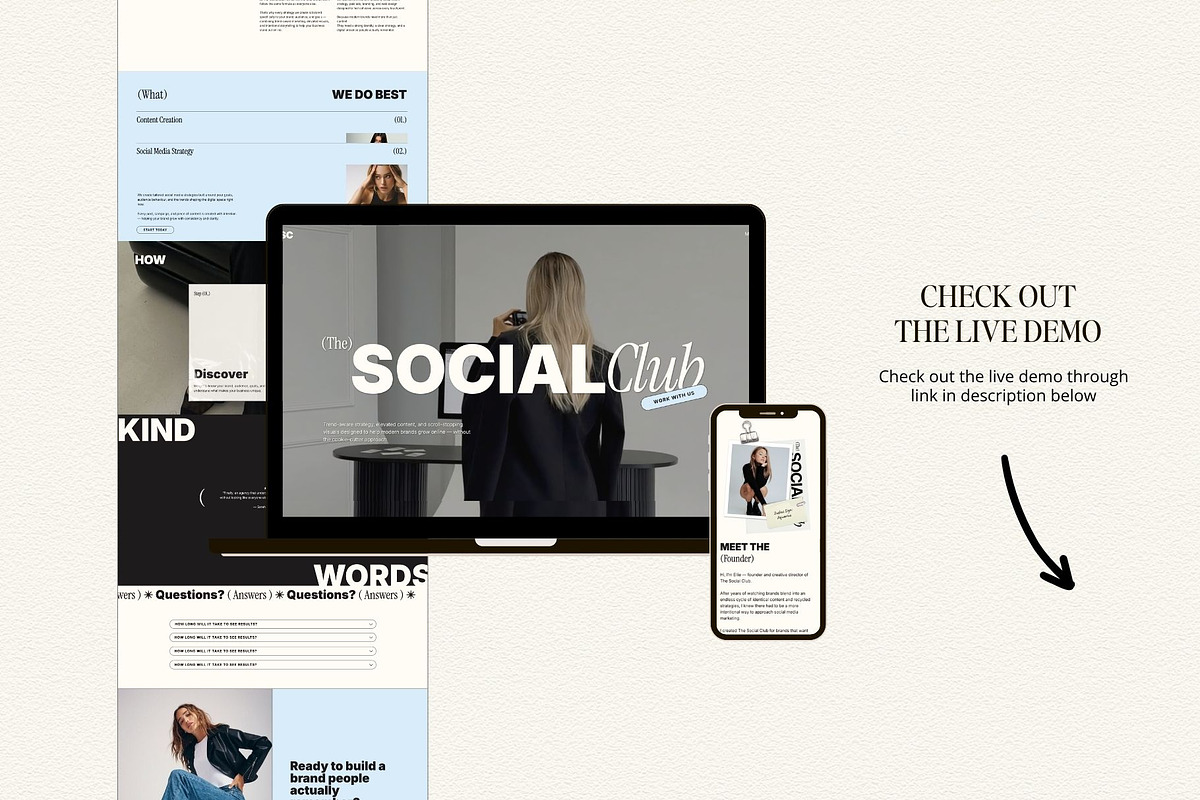 Modern Showit Template for creatives, a Landing Page Template by Row Creative (Photo 10 of 10)