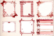 Romantic Bows Frames Patterns, an Illustration by Digital Artistic99 (Thumbnail 2 of 9)