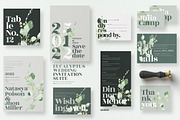 Eucalyptus Wedding Invitation Suite, an Invitation Template by Azka Creative (Thumbnail 1 of 6)