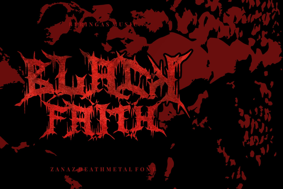 Zanaz - Deathmetal Font preview 3
