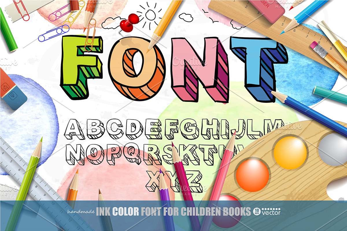 3D! Handwritten 3D Letter Set, an Illustration by GalaStudio