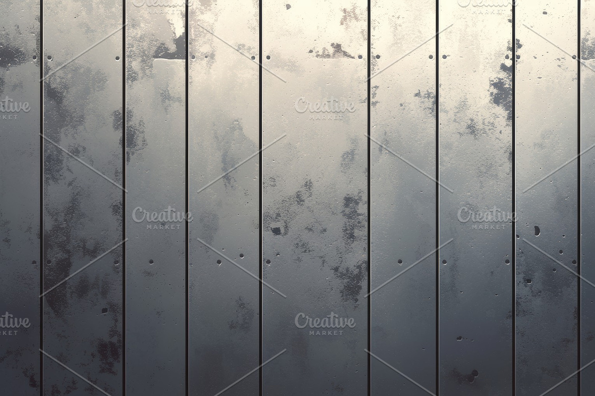 Close-up of textured silver metal wall with vertical panel design, an Illustration by AS photostudio