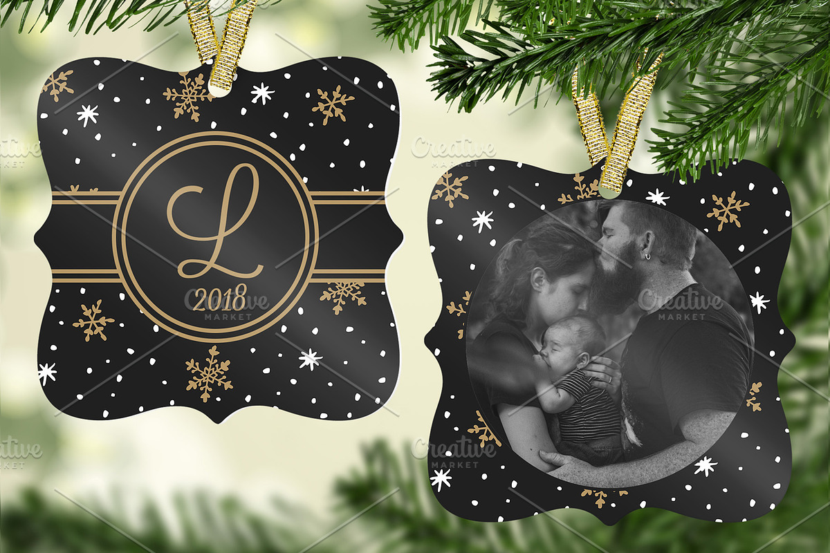 Black & Gold Ornament Template, an Illustration by Creative Chaos