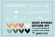 Hand Doodled Dividers for Procreate, a Brush Add-On by Nancy Ingersoll (Thumbnail 5 of 7)