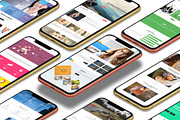 Realistic 3D iPhone Mock-Up Bundle 4, an iPhone Mockup by Graphicsworld125 (Thumbnail 9 of 16)