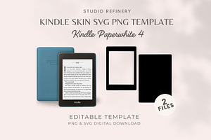 Kindle Paperwhite 4 Skin SVG PNG
