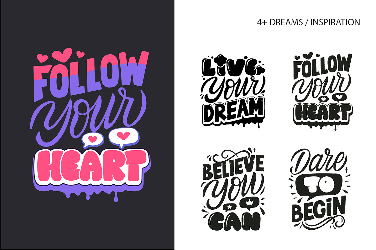 Handwritten Motivational Quote Set, an Object Graphic by Lettering_Logo (Photo 3 of 16)