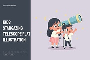 Kids Stargazing Telescope, a Person Illustration by Partikusi Design (Thumbnail 1 of 3)