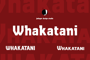 Whakatani Modern Font