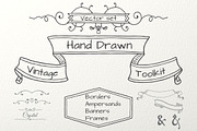 Hand Drawn Vintage Elements, an Object Graphic by Sunny Design (Thumbnail 1 of 5)