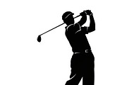 golfing swing silhouettes showcasing, an Illustration by Amazin_art (Thumbnail 5 of 31)