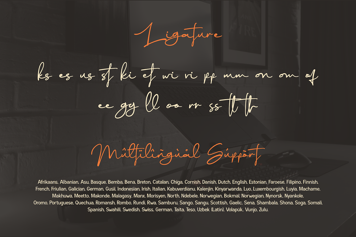 Rethinker - Stylish Signature, a Script Font by Dumadistyle (Photo 4 of 9)