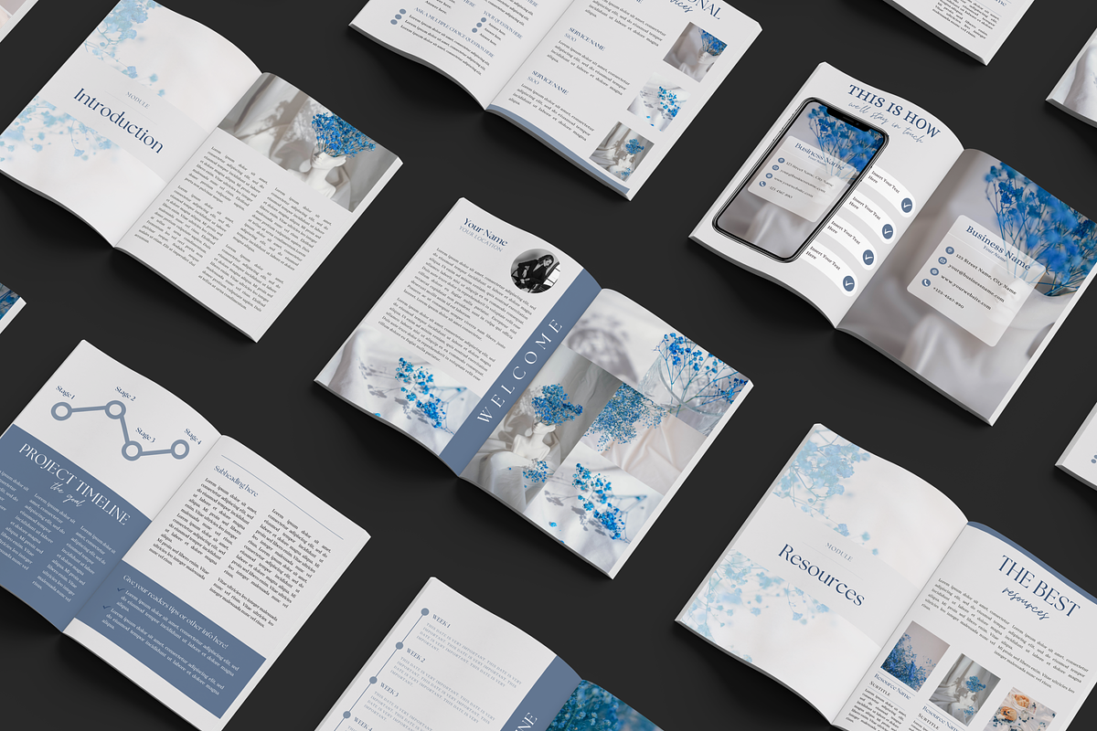 Canva E-course Ebook Template, a Magazine Template by Alloura Template Studio (Photo 3 of 8)
